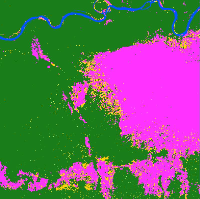 Landsat Pathfinder Procedures for Classification Heritage The edited composite change map is split and filtered into thematic maps for each scene.