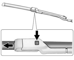 Îngrijirea autovehiculului 9-31 Înlocuirea ştergătorului de parbriz Lamelele ştergătoarelor de parbriz trebuie inspectate pentru uzură sau fisurare.
