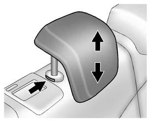Trageţi şi împingeţi tetiera după eliberarea butonului pentru a vă asigura că este blocată pe poziţie. La unele modele, tetiera poate fi reglată înspre înainte sau înspre înapoi.