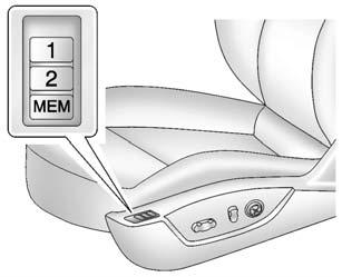 2-8 Scaunele şi sistemele de reţinere Scaunele cu funcţie de memorie La autovehiculele cu funcţia de poziţii memorate, butoanele 1 şi 2 de pe partea exterioară a scaunului şoferului sunt utilizate