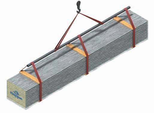 4: Panel Handling Wood spreaders (see Fig 3.3) Lifting beam Nylon straps Max 9-10 1 /8 (3m) Polyurethane foam blocks Max 13-1 1 /2 (4m) Fig. 4.4 Max 13-1 1 /2 (4m) >30-0 (9.14m) Max 9-10 1 /8 (3m) 4.