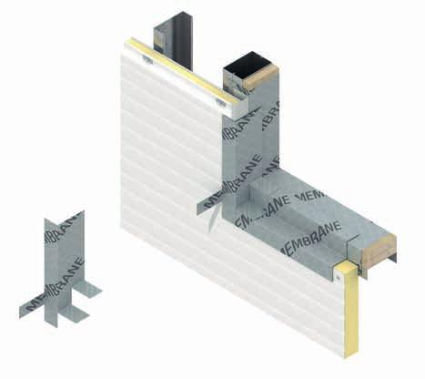 17: Horizontal Installation: Brick Panel Sill Membrane Membrane flashing with