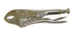 LOCKING PLIERS These pliers work like a clamp. The provide a large amount of pressure, allowing frozen nuts to be released with ease.