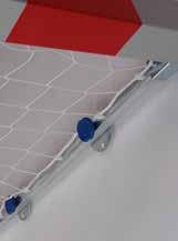 C - 800 mm / 600 mm D - 500 mm Professional aluminum handball goals 2x3 m, reinforced, made of aluminum profile, with steel solid bows.