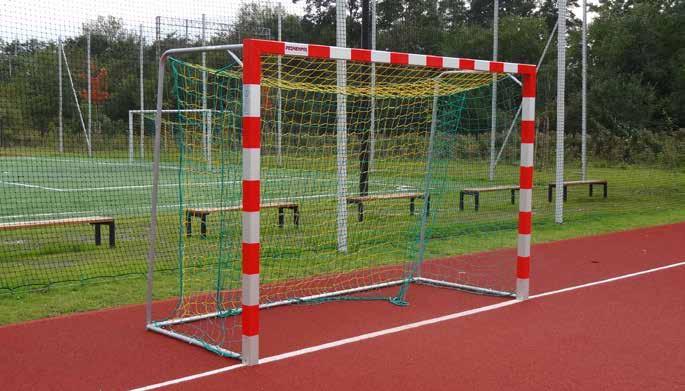 Handball Goals Steel handball goals, the main frame all-welded The goals, made and marked in accordance with the IHF standard, are extremely durable and rigid;