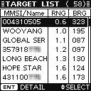 PANEL DESCRIPTION Function display (Continued) D Target list display In the plotter display, push [DISP MODE] to switch to the target list display, which shows all AIS targets being detected by the