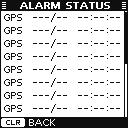 MENU MODE OPERATION Menu mode items (Continued) D Alarm Status The Alarm Status screen shows the type, date and time of the last malfunctions that were detected.