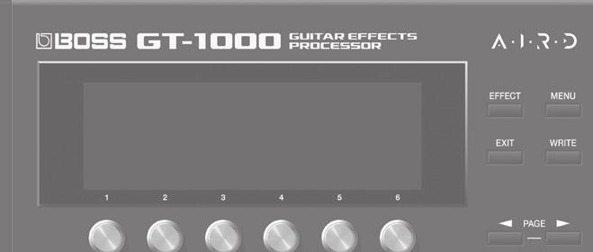 The STOMPBOX data is common to all patches; this means that all patches using the same STOMPBOX can be edited simultaneously. 1. Press the [EFFECT] button. 2.