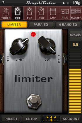 Limiter A digital limiter that will make your tone louder keeping it as clean as possible. LIMIT: adjusts the pre-level of the limiting stage.