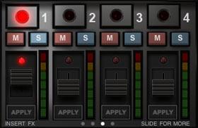 Tap the APPLY button to print the effects settings on the track when you need to use the effects on a second track.