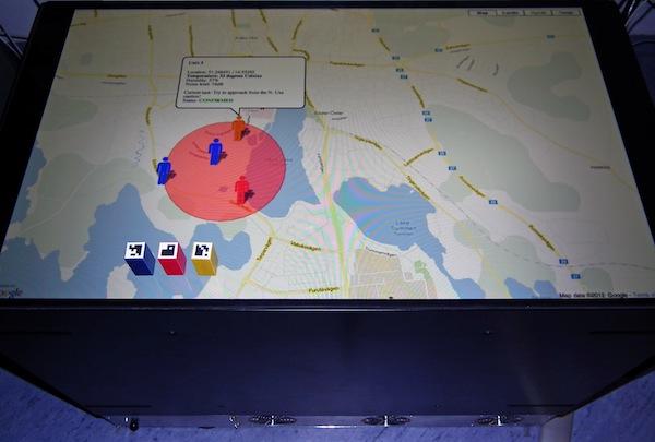 Furthermore, the coordinators can interact with the marker objects to update the information about the disaster.