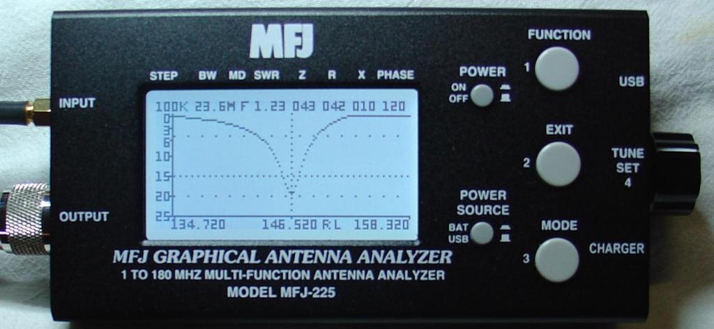 Figure 3: Return loss sweep of a 2-meter bandpass filter PC>USB Mode In addition to traditional single-port reflected-power measurements, the includes the capability to make two-port forward-power