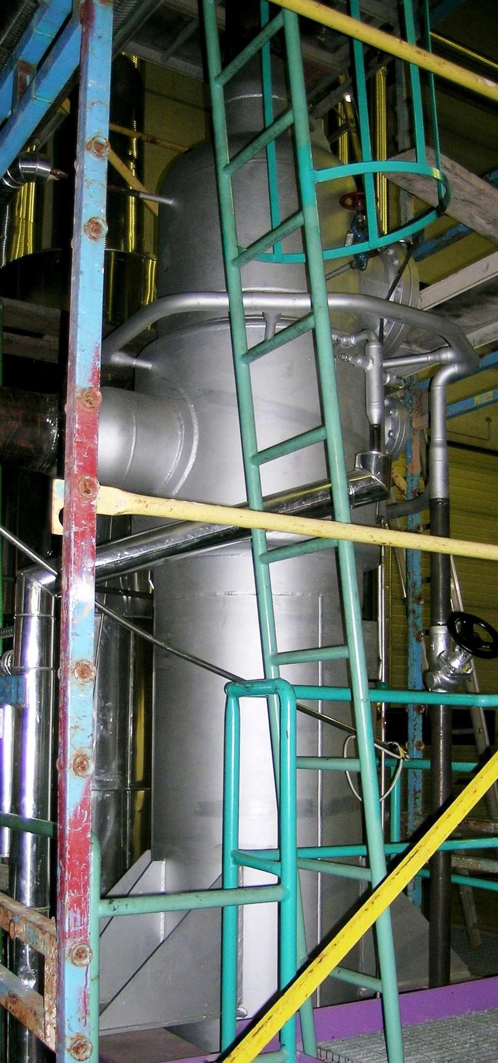 The twisted tube heat exchanger AlfaTwist, with stainless steel tubes, for a power plant in central Sweden Tube bundle above, the complete heat exchanger