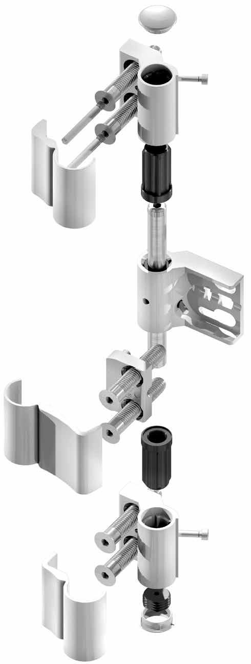 1. General Characteristics Universal 2-part and 3-part door hinges for aluminium doors. The hinges combine high functionality, user-friendliness and high security with an aesthetic design.