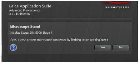 Double click on the LAS X icon to start the software. 8. Select Machine for the Configuration and DM6000 for the Microscope. (the simulator is used to view and analyze images and not acquistition) 10.