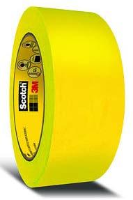301 YELLOW MASKING TAPE We developed 3M Performance Yellow Masking Tape 301+ as an industrial strength masking tape that sticks instantly to most surfaces including metal, rubber, glass, plastic and