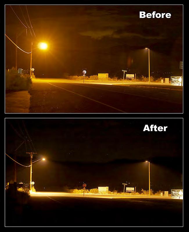 Borrego Springs Street Lights Update The Borrego Springs Dark-Sky Coalition has worked with officials from San Diego Gas & Electric and San Diego County to