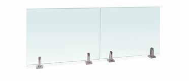 Surface Mount Glass Brackets Minimalistic features are the highlight of this glass mounting system. Surface affixed brackets made of stainless steel provide strength, beauty, and corrosion resistance.