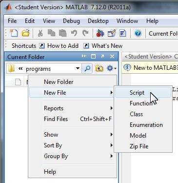 Remember: Matlab is a "Computational Program", not your usual programming language.