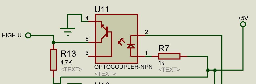 Figure 3.16: Optocoupler Circuit 3.7.4 IR2130 H-BRIDGE DRIVER The three phase gate driver IR2130 module can able to smooth the output PWM and increase the Vpp.