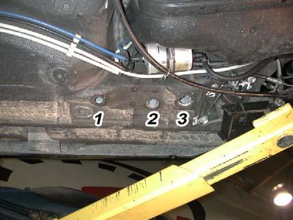 Step 5: Hard Mount Main Hoop - Install right side main loop base with hardware package C: Remove 3 grommets from underside of car. Fig.19.
