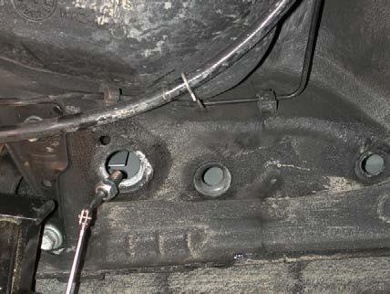 - A second person will have to install the washer and nut from inside the car. - To install bottom nut/stud, feed some.