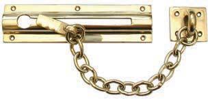 Supplied Polished & Lacquered with Electro-Brassed Steel Security Chain