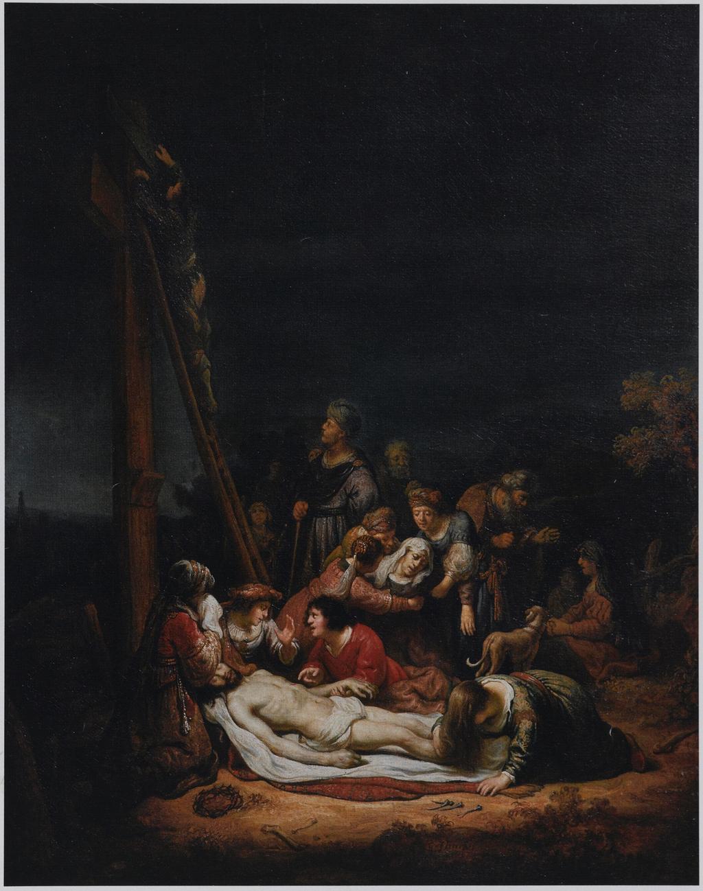 The torso is ensconced in a brown garment, which blends into the color of the background, and so the viewer s eye comes to rest on the man s face, lit from the upper left.