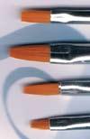 Brush! FREE! Golden Brown Taklon Set 1/2 & 3/8 Flats #6, #8,Rounds PLUS A FREE 2/0 Liner SS130 Only 1.