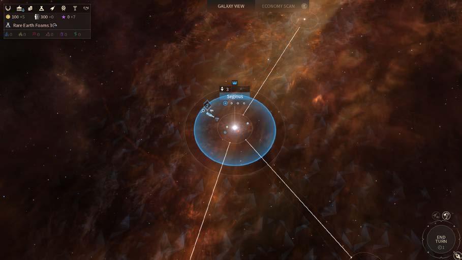 GALAXY MAP INTRODUCTION When the game starts, you will see the Galaxy Map of Endless Space 2, displaying your first fleets and the surrounding space.