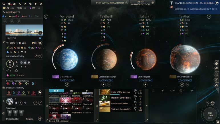 STAR SYSTEM MANAGEMENT INTRODUCTION When you start a game, you will begin in your home system with at least one planet already colonized.