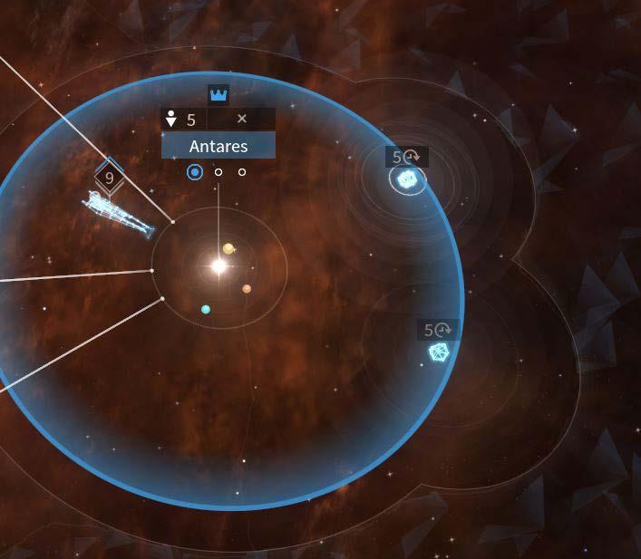 They are not constrained to the starlanes like ships are. When you left-click on the Probe icon in the fleet panel, a zone of exploration will appear.