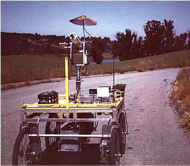 Early Outdoor Robot named Stanford Cart by Stanford AI Lab (Sail) long 