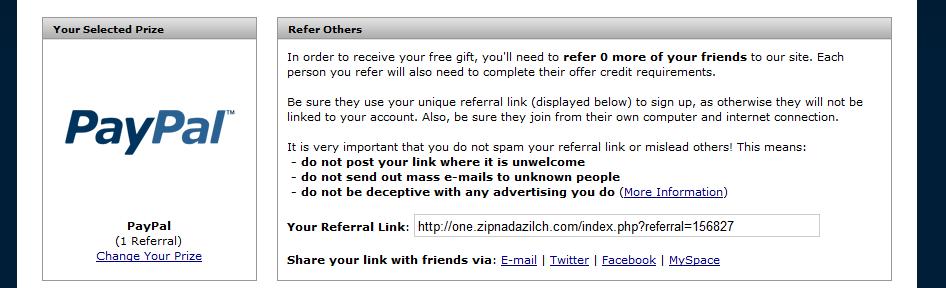 Scroll down and look for this: You will see where it says Your Referral Link.