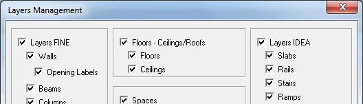 Press the New button to save a new floor or the changes in the data of a floor (e.g. level, DWG drawing).