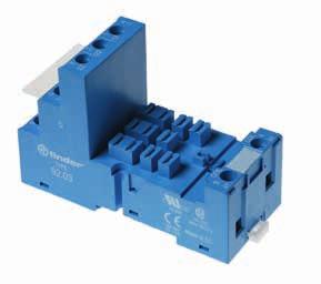 62 92 Sockets and accessories for 62 series relays 92.03 pprovals (according to type): Screw terminal (Box clamp) socket panel or 35 mm rail (EN 60715) mount 92.03 Blue 92.03.0 Black For relay type 62.