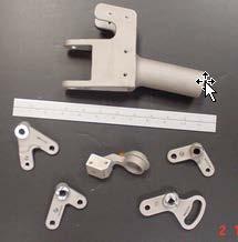 Using the ceramic mold media allows for heating of the ceramic mold to as much as 1,800 F which allows molten metal to be fluid much longer than in sand casting and increases flow length into thin