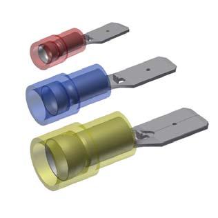 TYPE QN-M FINGRIP Figure 1 NYLON INSULATED MALE QUICK DISCONNECTS Material: Tin-Plated Brass 300 Volts Max., 105 C Max.