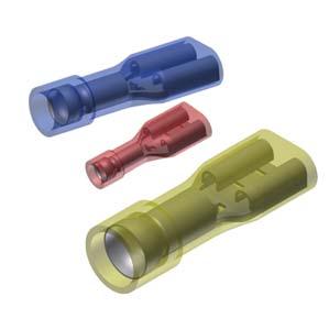 TYPE FQN-F FINGRIP NYLON FULLY INSULATED FEMALE QUICK DISCONNECTS Material: Tin-Plated Brass 300 Volts Max., 105 C Max.