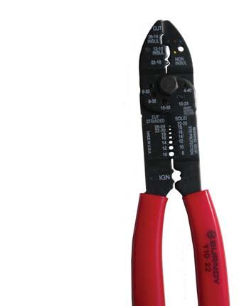 Tooling for Small Terminals TYPE Y10-22 HYTOOL #22-10 AWG Insulated Connectors, #22-10 AWG Uninsulated Connectors Hand-held plier type tool to install #10-22 AWG insulated and uninsulated terminals