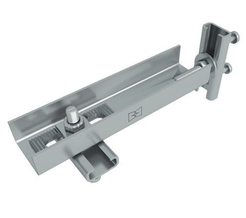 Serrated restraining anchor U-profile FB-ZU Due to its positive connection to the installed MOSO-CE anchor rail, the serrated restraining anchor with welded-in MHK bolt can be pressure- and