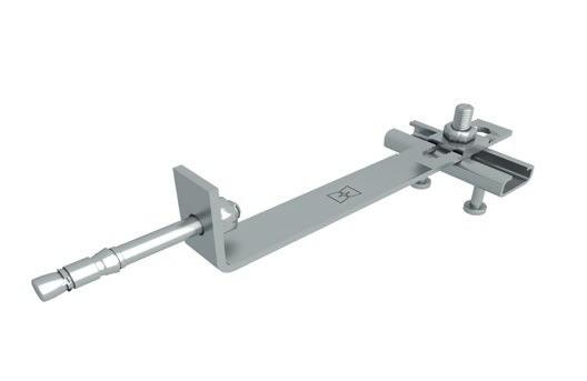 Serrated restraining anchor with bracket without reinforcement FB-ZWO The serrated restraining anchor with bracket without reinforcement is a structural anti-tilt device for small loads.