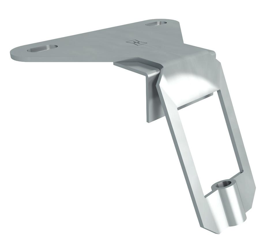 Panel hanger Top of slab double bolt FB-HO2A The double bolt of the upper part is fastened to the top of slab with two officially approved dowels or a MOSO CE anchor rail.