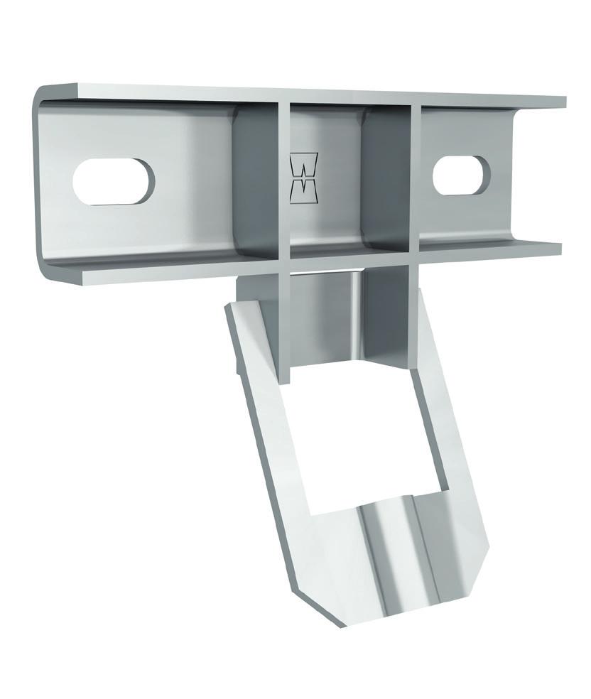 Panel hanger Double bolt FB-HO2 The double bolt type of the upper part is fastened to the in-situ concrete with two officially approved dowels or a MOSO CE anchor rail.
