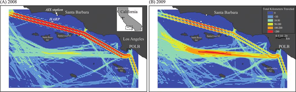 change in oceanic commercial shipping to evaluate the coupled system of economic dynamics and chronic sources of anthropogenic noise from large commercial ships in a region off the coast of