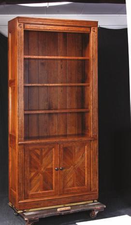 72420 wall unit - display H92 W43¼ D17 Antiqued glass doors, flanked by fluted
