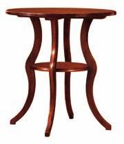 H29 Diameter 28 4135 Table Reeded edge on round top. One open shelf.