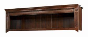 Finger Lakes Modular Entertainment 72416 Weston Bridge Unit Features fluted pilasters with incised rosettes. Open with shiplap back. One fixed shelf.