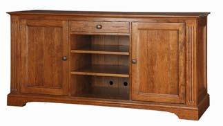 H20¾ W66 D17 72413 Weston TV Console with grooved doors (stand alone unit) 72417 Weston TV Hutch (stand alone unit) 72413 Weston TV Console with grooved doors (stand alone unit) 72412-72415 Weston TV
