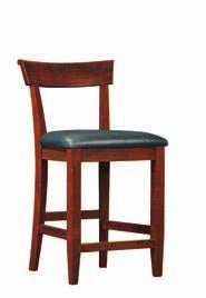 H43½ W18½ D20 72890-C Fleming Counter Stool Tapered front legs. Upholstered seat. Brass foot rest.